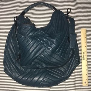 Kenneth Cole teal leather hobo bag/purse